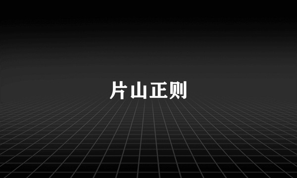 片山正则
