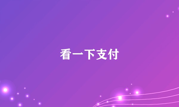 看一下支付