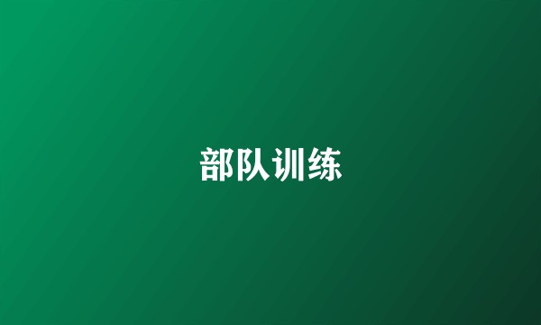 部队训练
