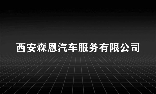 西安森恩汽车服务有限公司