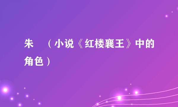 朱棡（小说《红楼襄王》中的角色）