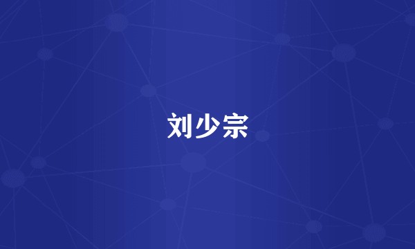刘少宗