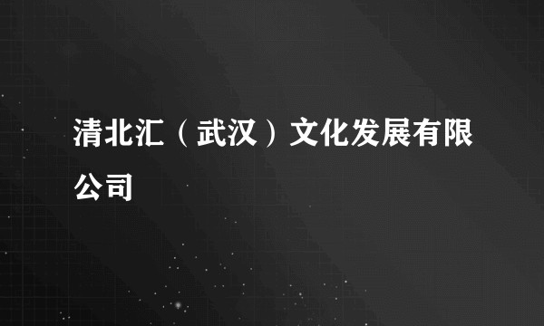 清北汇（武汉）文化发展有限公司