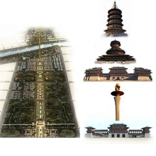 隋唐洛阳城中轴建筑群