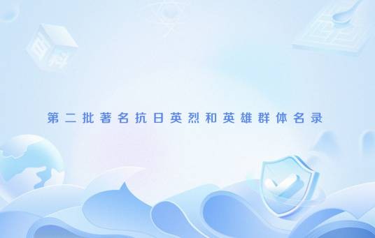 第二批著名抗日英烈和英雄群体名录