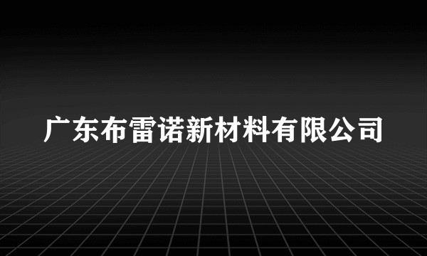 广东布雷诺新材料有限公司