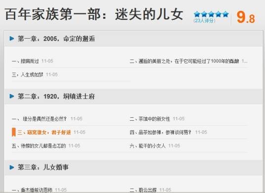 百年家族第一部：迷失的儿女
