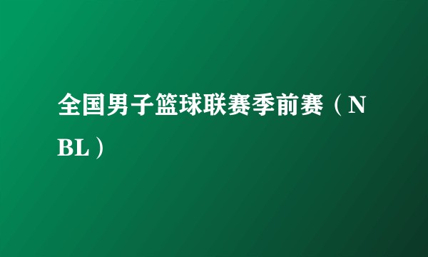 全国男子篮球联赛季前赛（NBL）