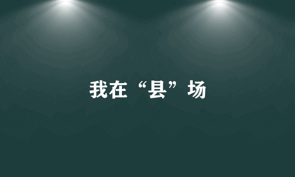 我在“县”场
