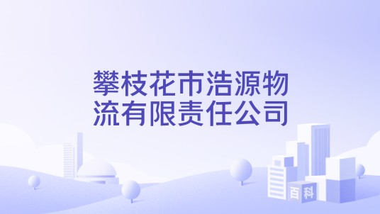 攀枝花市浩源物流有限责任公司