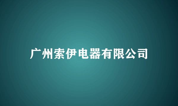 广州索伊电器有限公司
