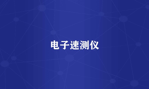 电子速测仪