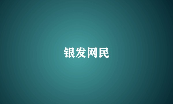 银发网民