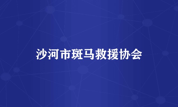 沙河市斑马救援协会