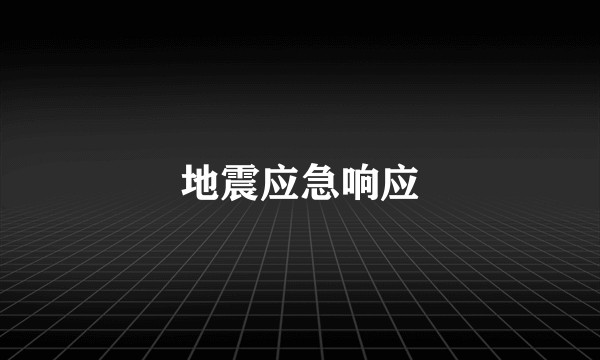 地震应急响应