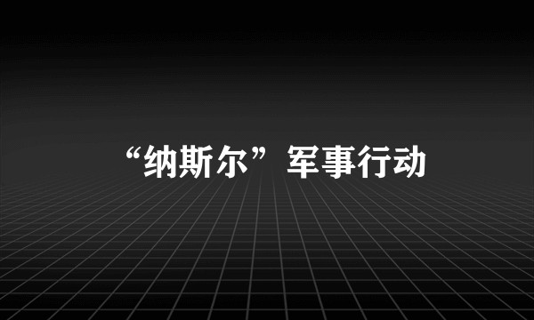 “纳斯尔”军事行动