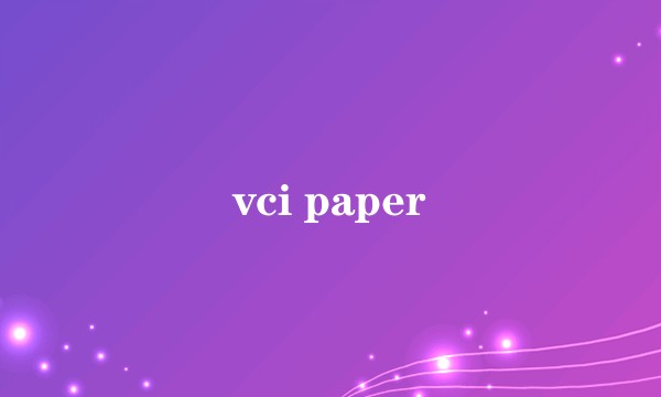 vci paper