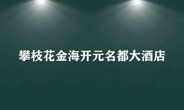 攀枝花金海开元名都大酒店