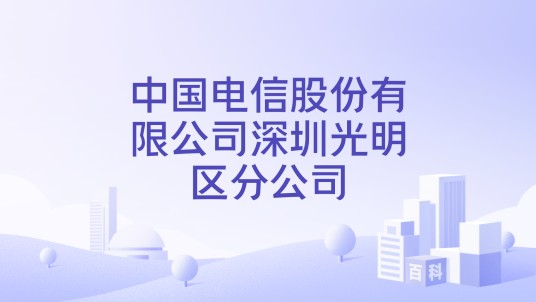 中国电信股份有限公司深圳光明区分公司