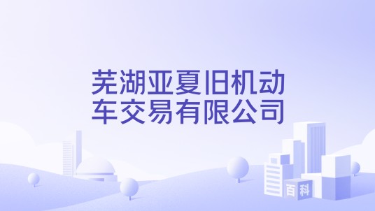 芜湖亚夏旧机动车交易有限公司