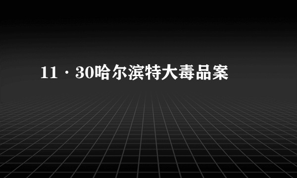 11·30哈尔滨特大毒品案