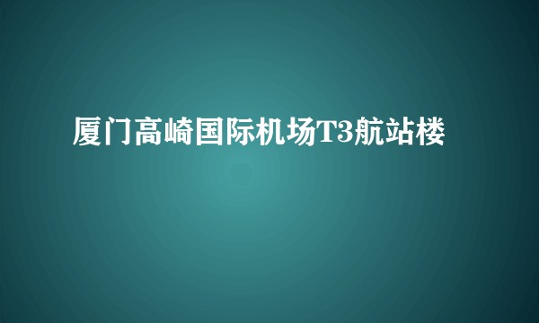 厦门高崎国际机场T3航站楼