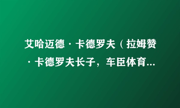 艾哈迈德·卡德罗夫（拉姆赞·卡德罗夫长子，车臣体育部部长）