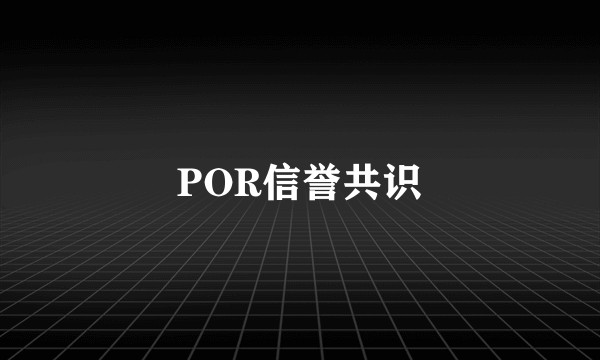 POR信誉共识