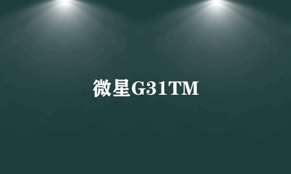 微星G31TM