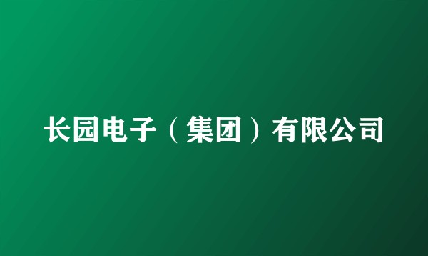 长园电子(集团)有限公司