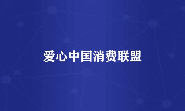 爱心中国消费联盟