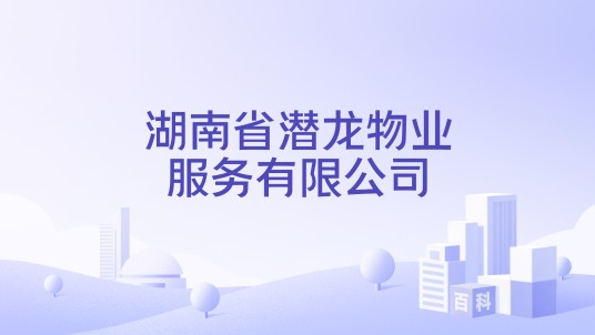 湖南省潜龙物业服务有限公司