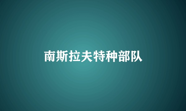南斯拉夫特种部队