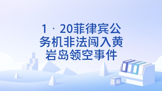 1·20菲律宾公务机非法闯入黄岩岛领空事件