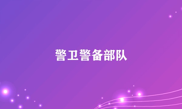 警卫警备部队