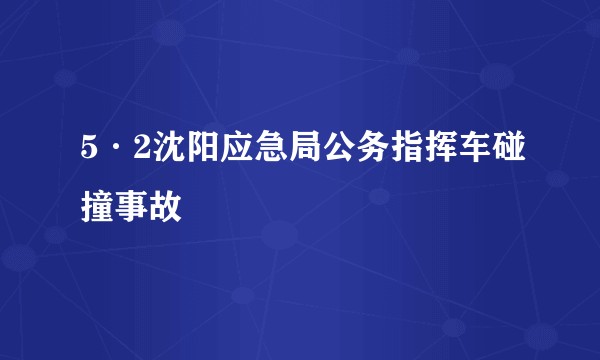 5·2沈阳应急局公务指挥车碰撞事故
