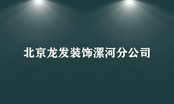 北京龙发装饰漯河分公司