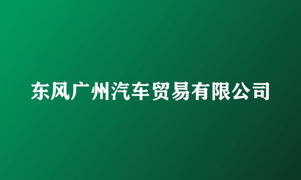 东风广州汽车贸易有限公司