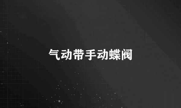 气动带手动蝶阀