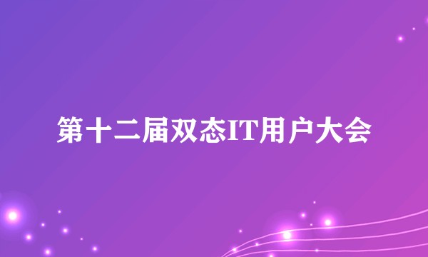 第十二届双态IT用户大会