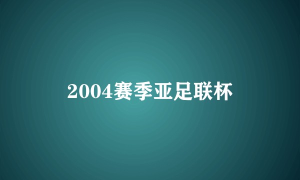 2004赛季亚足联杯