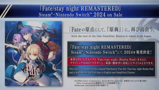 Fate/stay night REMASTERED