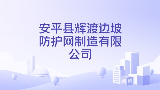 安平县辉渡边坡防护网制造有限公司