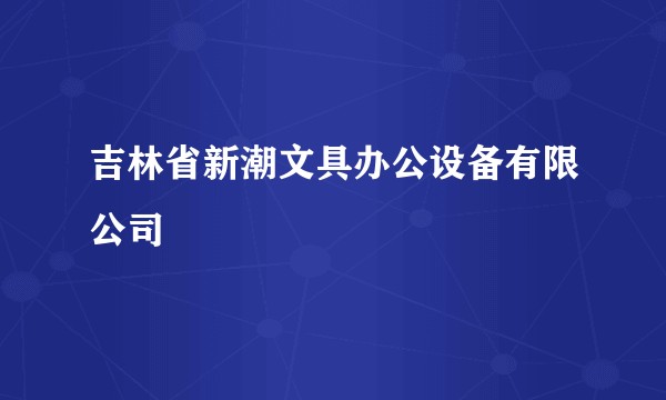 吉林省新潮文具办公设备有限公司