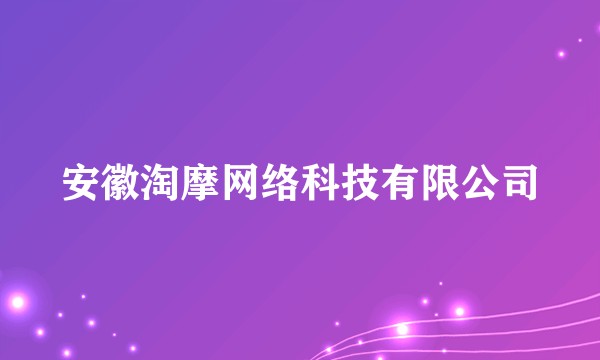 安徽淘摩网络科技有限公司