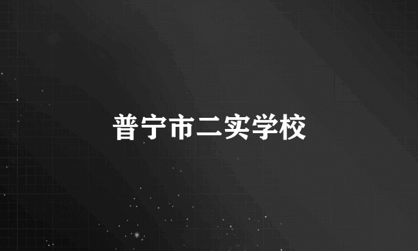 普宁市二实学校