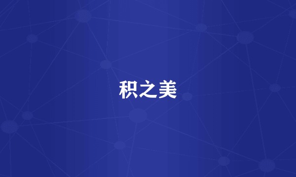 积之美