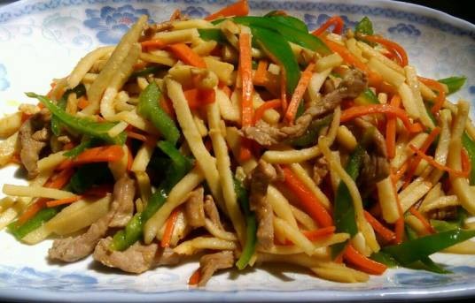 冬笋炒肉丝
