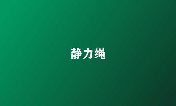静力绳