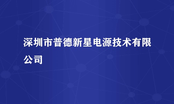 深圳市普德新星电源技术有限公司